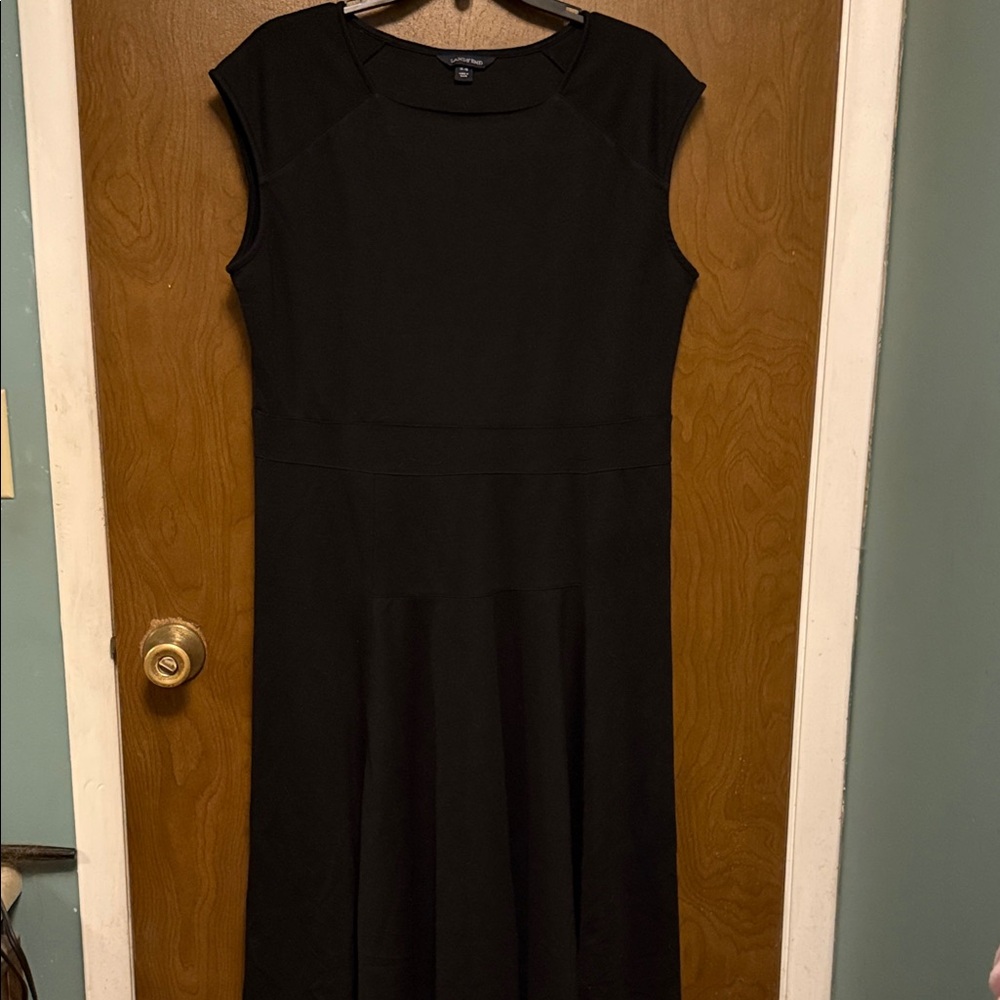Lands' End Classic Black Dress Size L